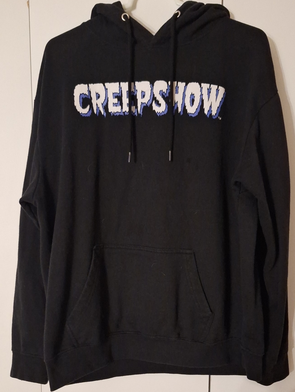 Black Graphic Pullover Hoodie